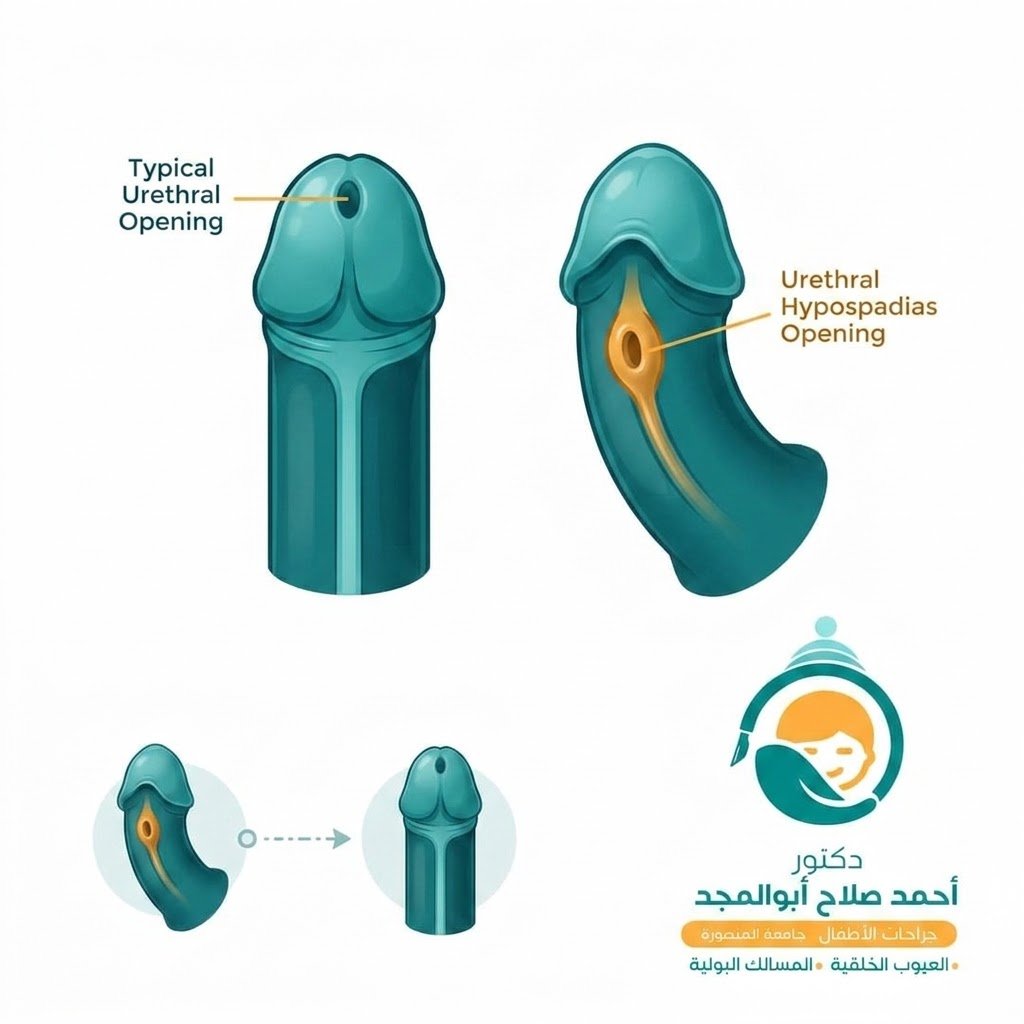 توضيح بصري توعوي لخدمة عيوب مجرى البول والإحليل السفلي للأطفال - Canva
