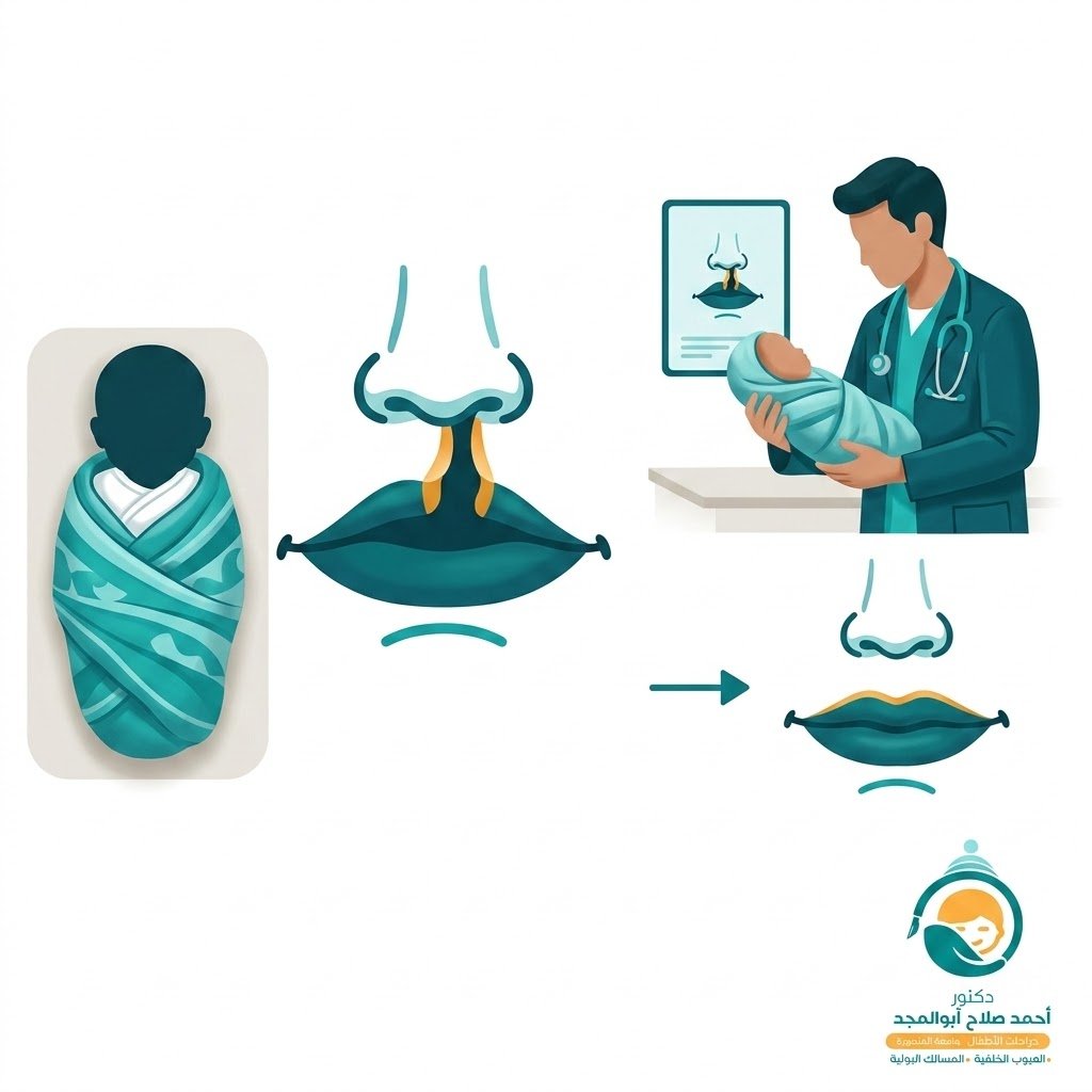 توضيح بصري توعوي لخدمة الشفة الأرنبية للأطفال - Canva