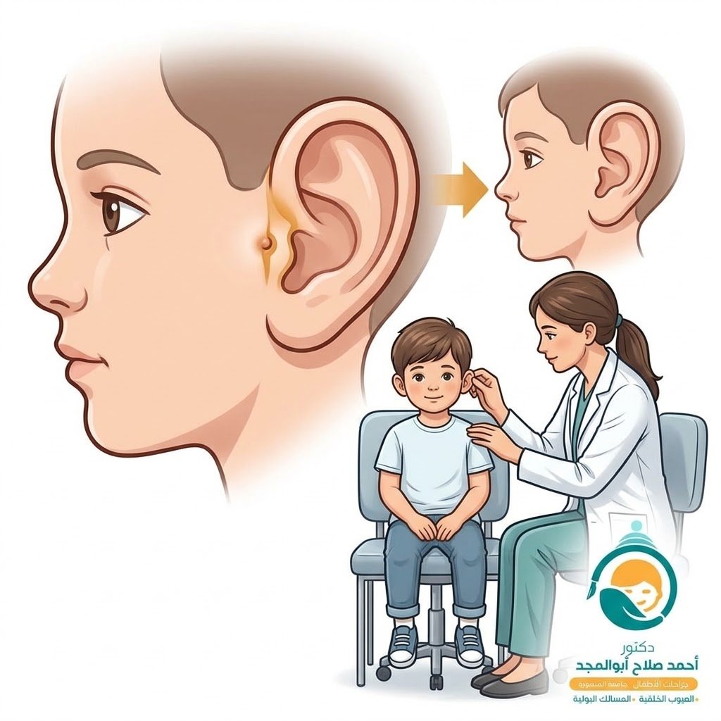 توضيح بصري توعوي لخدمة ناسور الأذن للأطفال - Canva