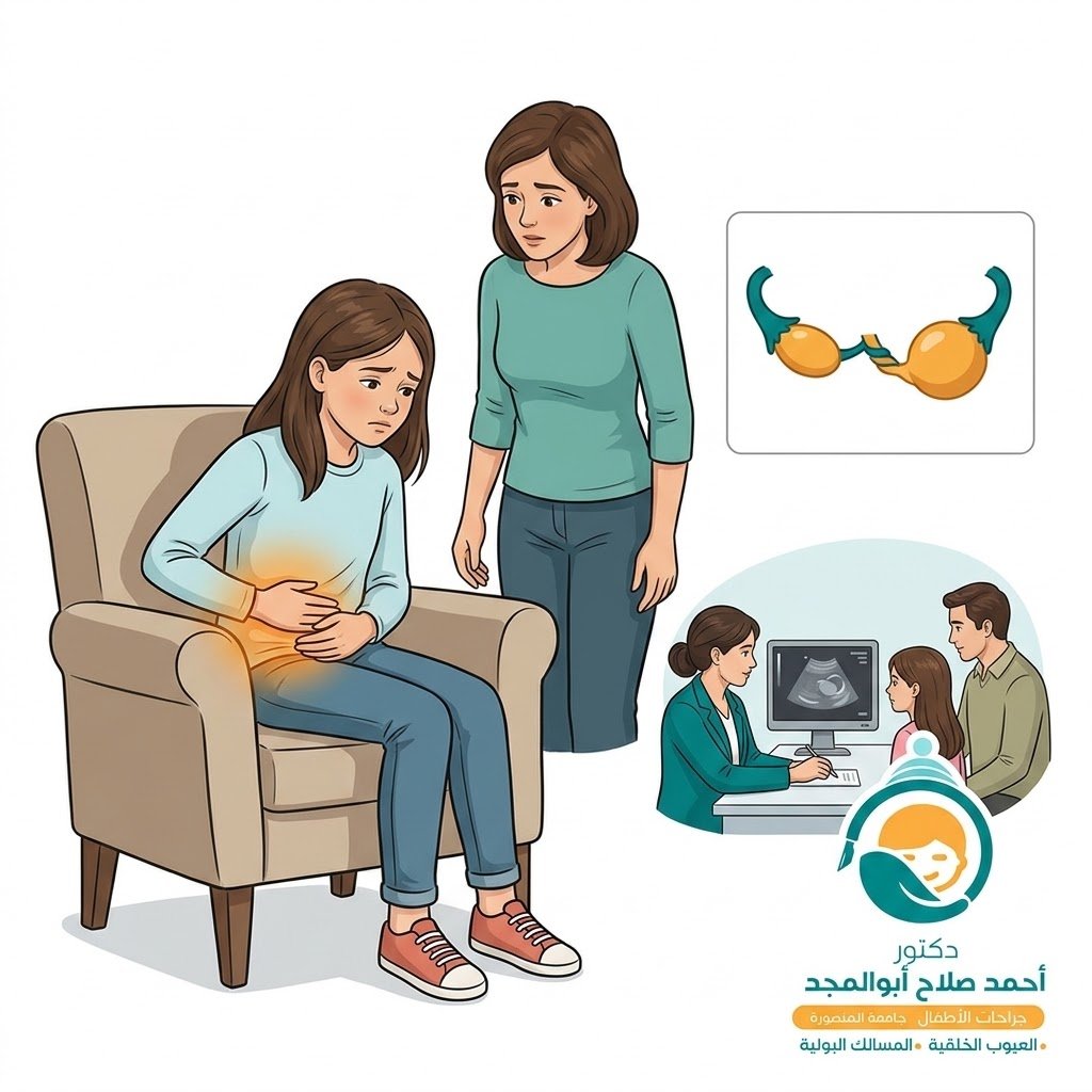 توضيح بصري توعوي لخدمة أكياس المبيض للأطفال - Canva